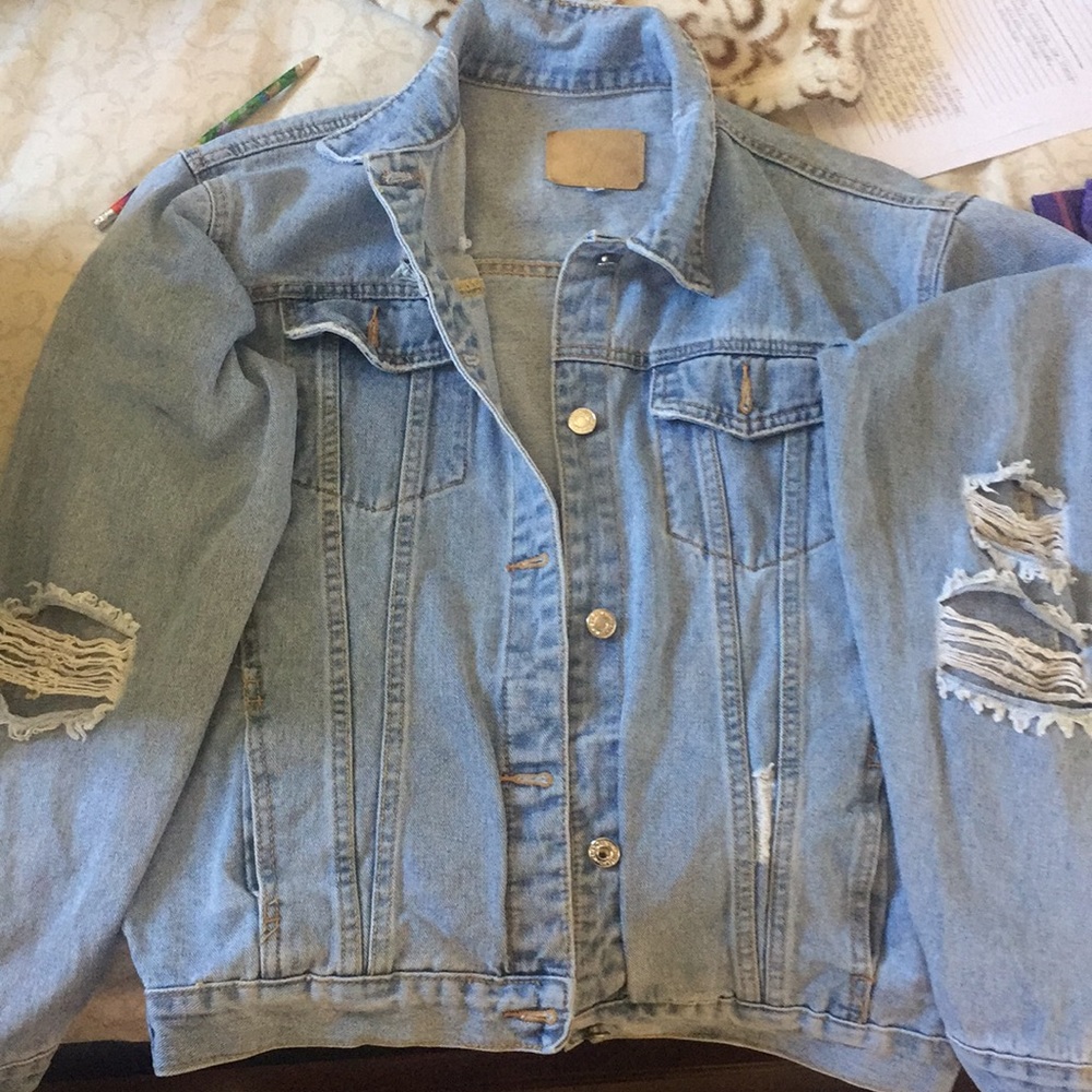 Distressed Denim Jacket